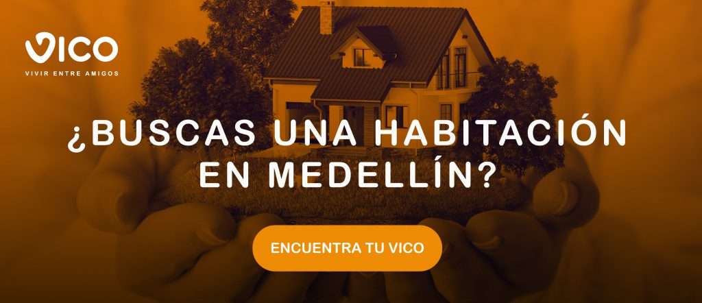Publicidad para encontrar una habitación en Medellin con VICO