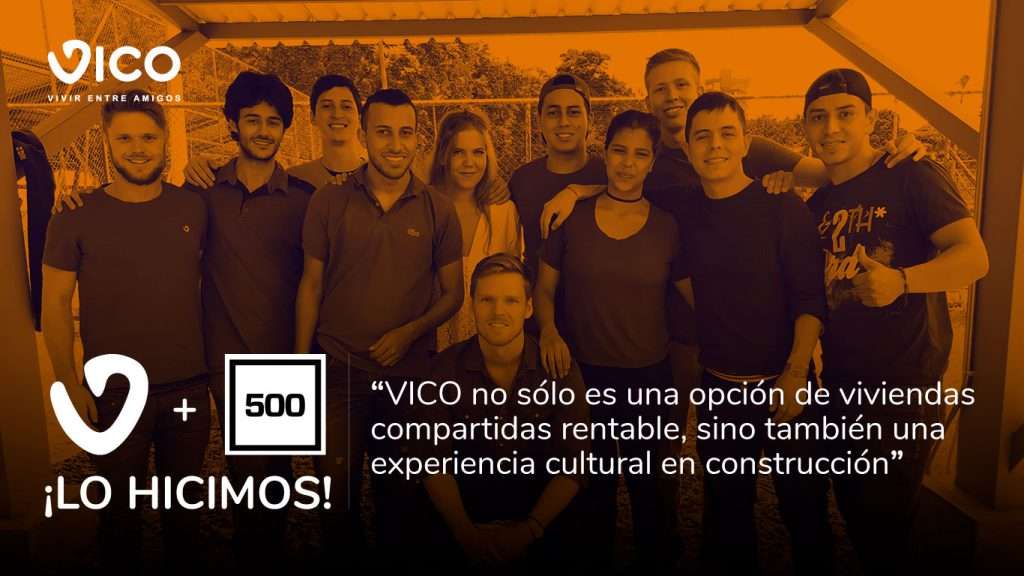 VICO se vuelve parte del Programa Acelerador de 500 Startups. VICO 500 español