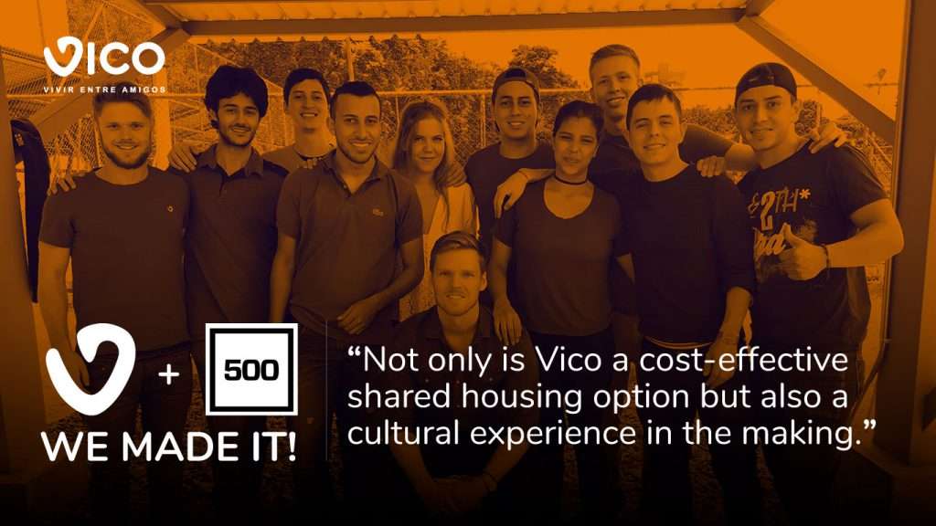 VICO becomes part of the 500 Startups Accelerator Program. VICO 500 we made it inglés 1